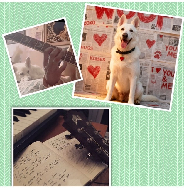 Andrea and Eddie — music and love collage